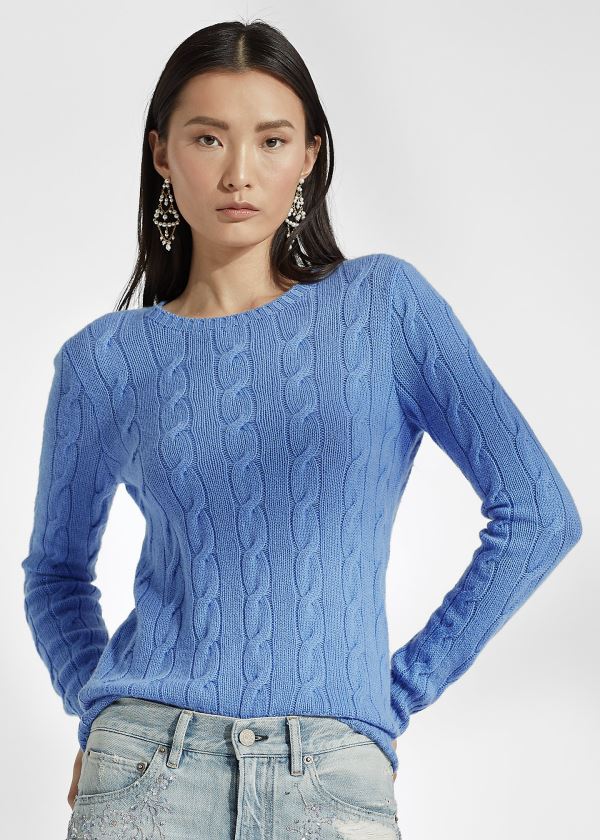 Women's Ralph Lauren Cable-Knit Cashmere Sweater | 732149ZGH